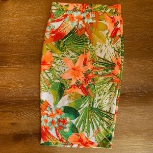 SOLD Floral High Waist Pencil Skirt